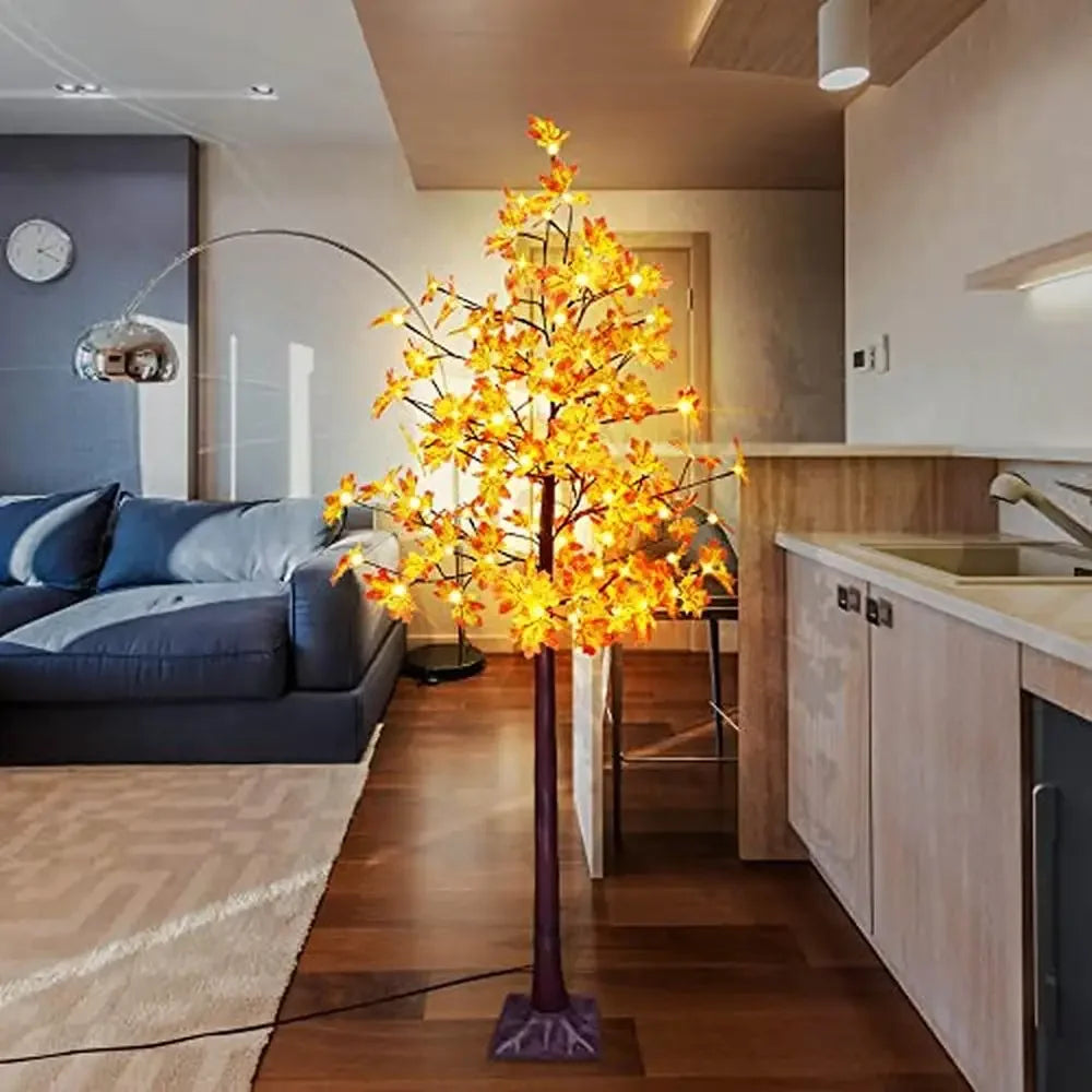 6ft LED Solar Maple Tree Lights