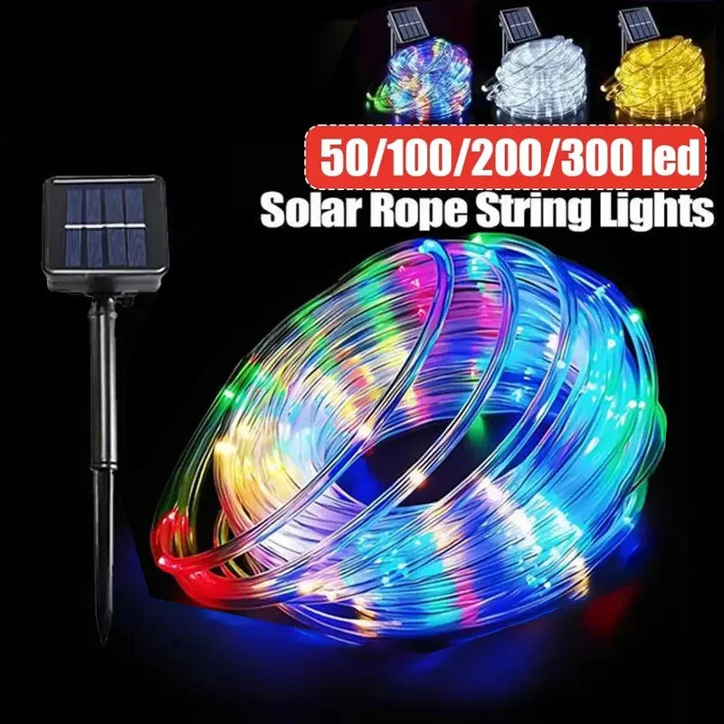 Outdoor Solar Rope Led Light Waterproof Garden Christmas Decoration
