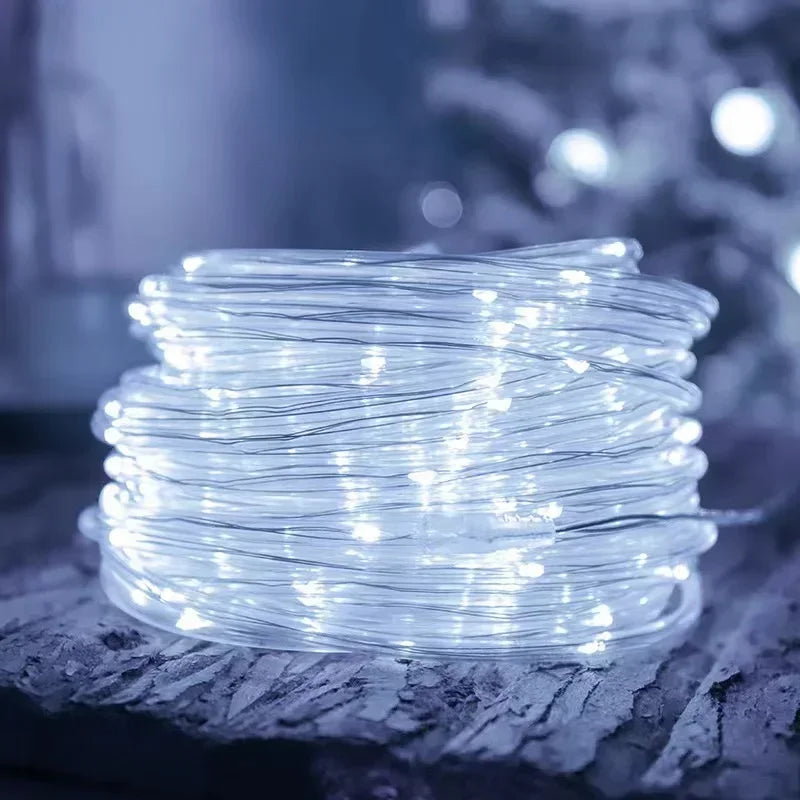 Outdoor Solar Rope Led Light Waterproof Garden Christmas Decoration
