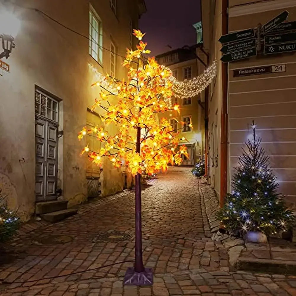 6ft LED Solar Maple Tree Lights