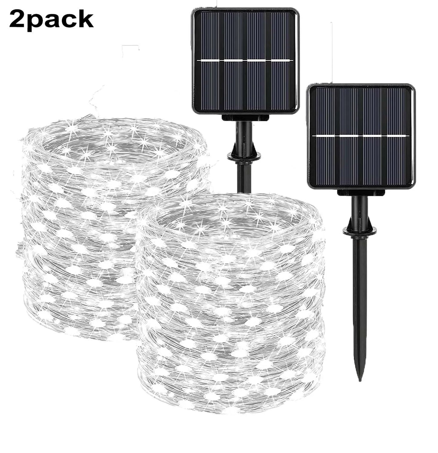 Pack of 4 Solar Fairy Lights Outdoor