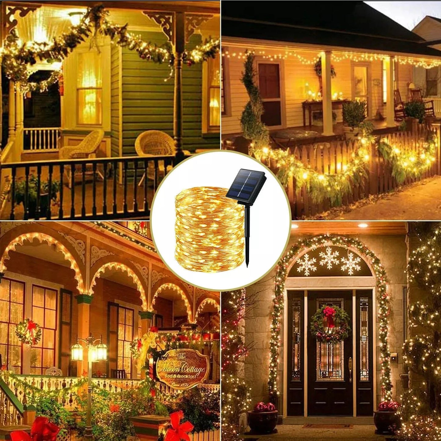 Pack of 4 Solar Fairy Lights Outdoor