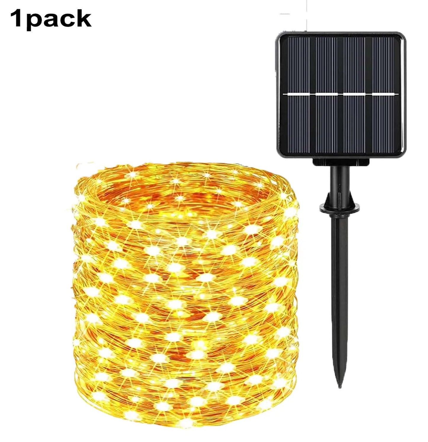 Pack of 4 Solar Fairy Lights Outdoor