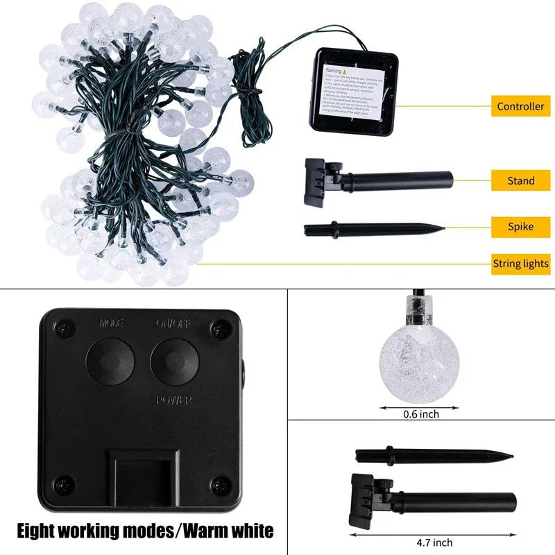 LED Solar String Lights