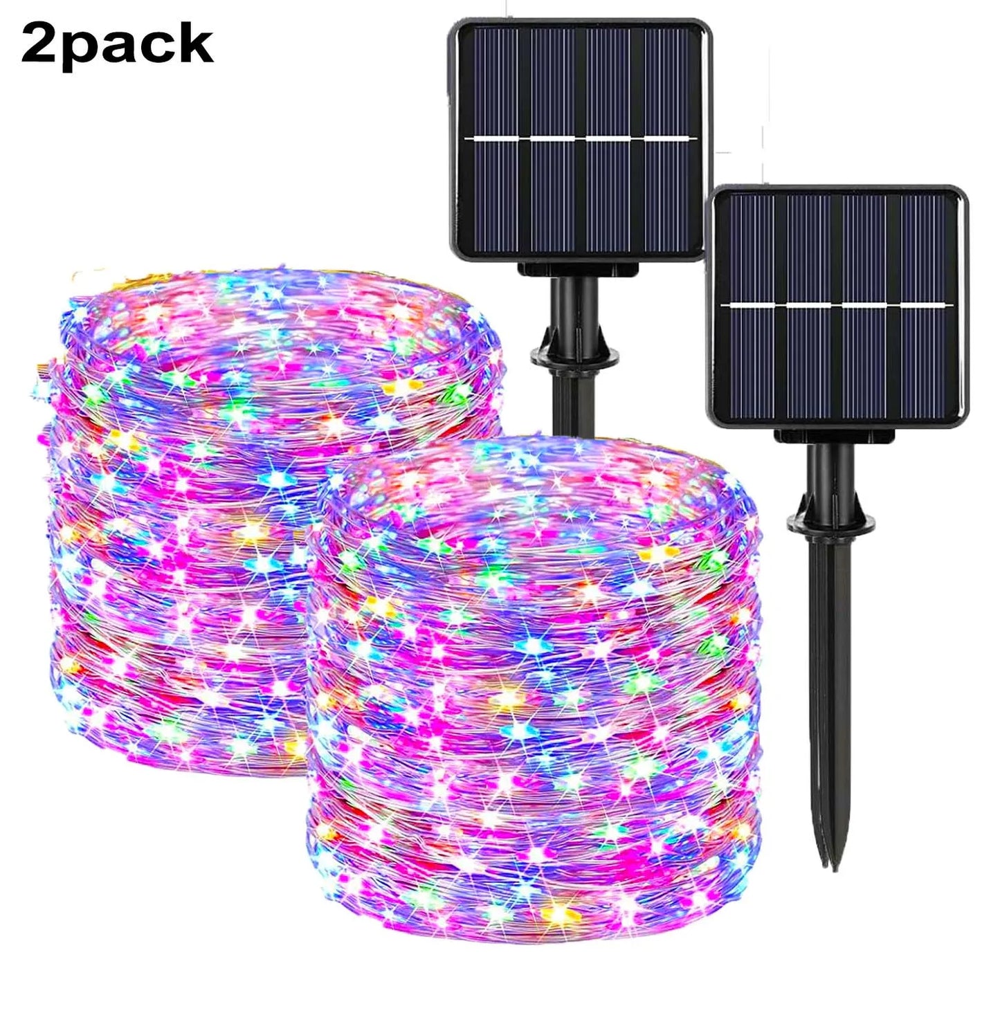 Pack of 4 Solar Fairy Lights Outdoor