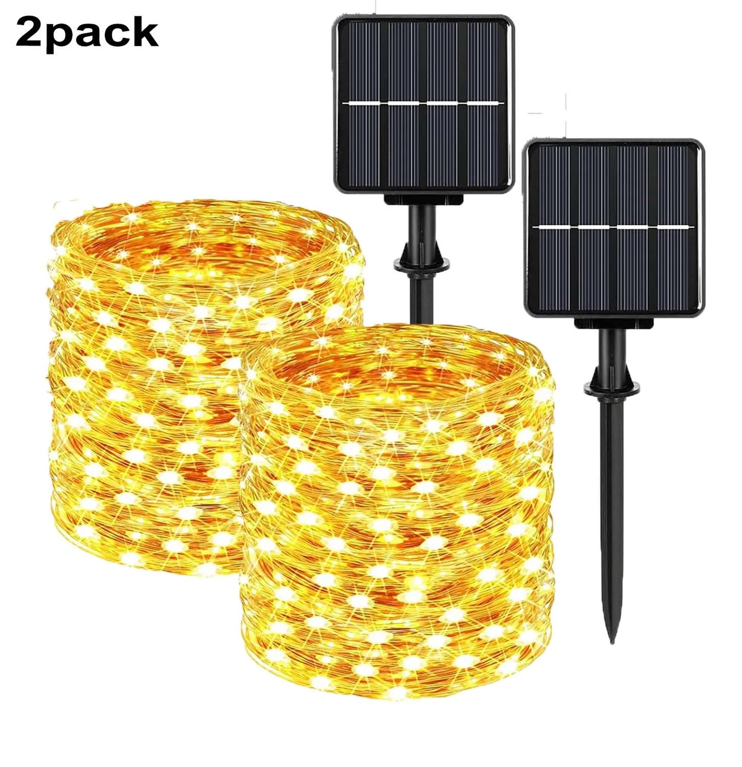 Pack of 4 Solar Fairy Lights Outdoor
