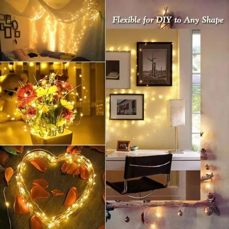 Pack of 4 Solar Fairy Lights Outdoor