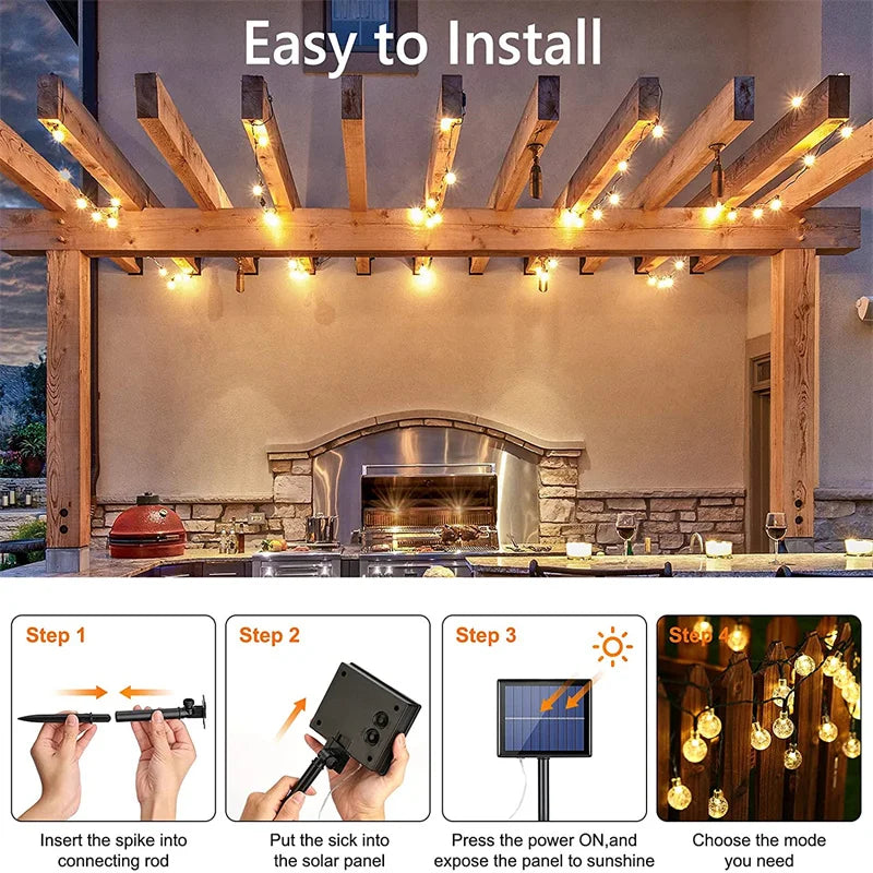 LED Solar String Lights